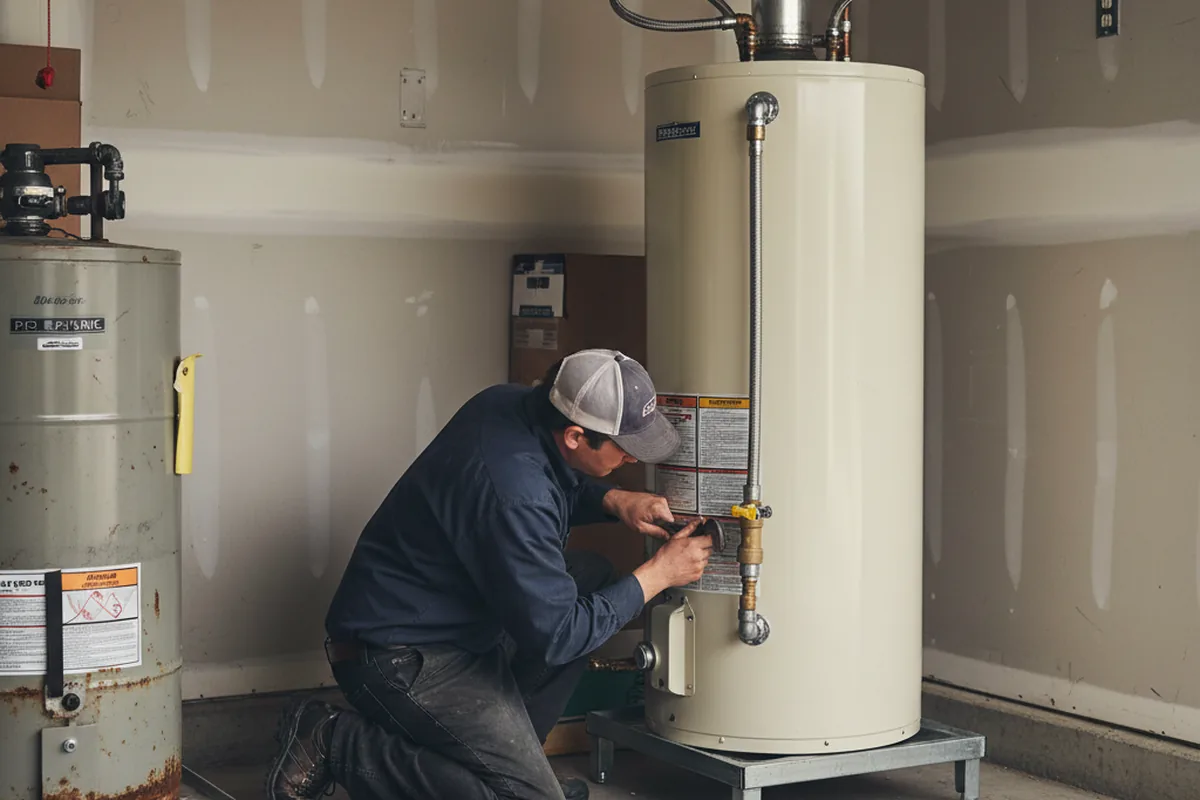 Water heater and shutoff valve replacement in Parrott